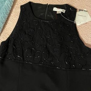 Vintage Petite Sophisticate beaded black dress size 8